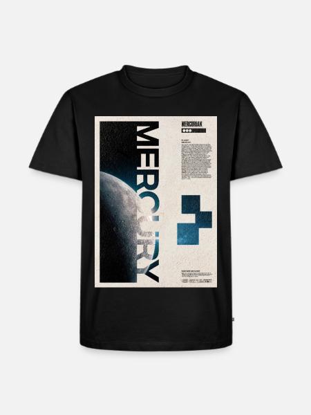 Merkur-Umlaufbahn-Poster - Männer Premium Bio T-Shirt - Schwarz