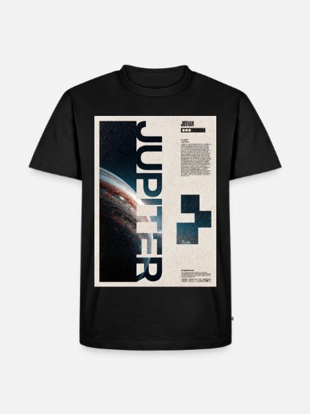 Jupiter-Glyphen-Nacht-Edition - Männer Premium Bio T-Shirt - Schwarz