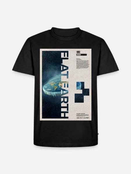 Flacherde-Theorie Moderne Kunst - Männer Premium Bio T-Shirt - Schwarz
