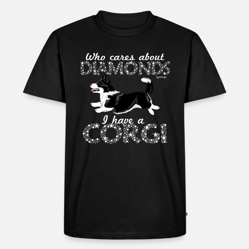 diamondcorgi7 - Männer Premium Bio T-Shirt - Schwarz