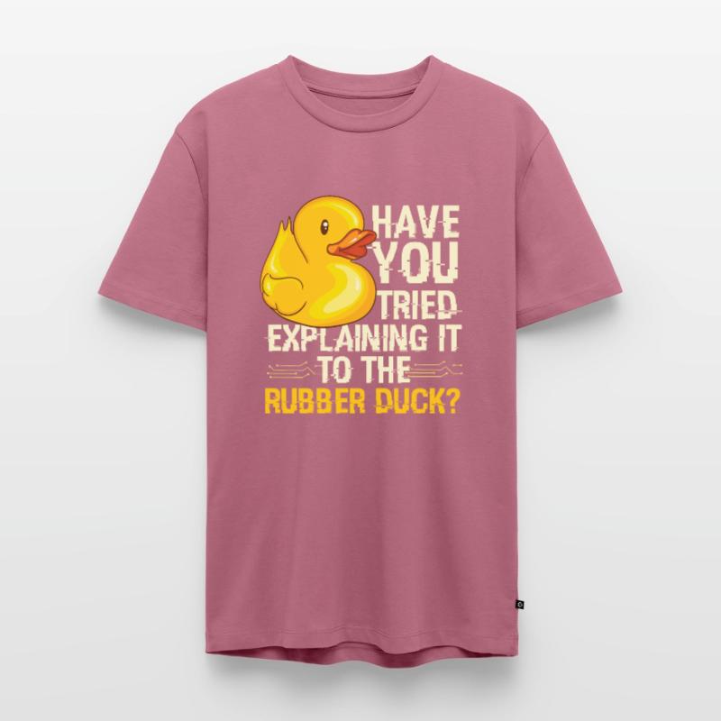 Rubber Duck Debugging Programmierer Männer Premium Bio T-Shirt