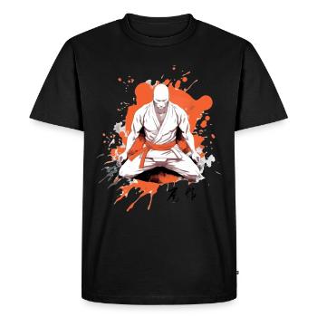 The fighter - Men's Premium Organic T-Shirt - black - Front - Nico (187cm)