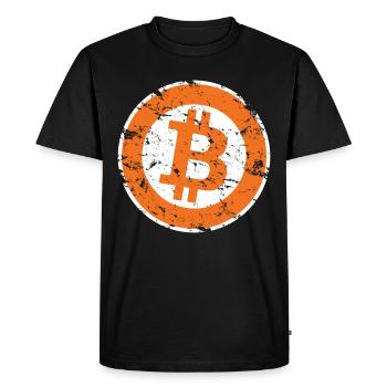 Bitcoin Logo Crypto Trader Gift Men Women & Kids - Men's Premium Organic T-Shirt - black - Front - Nico (187cm)