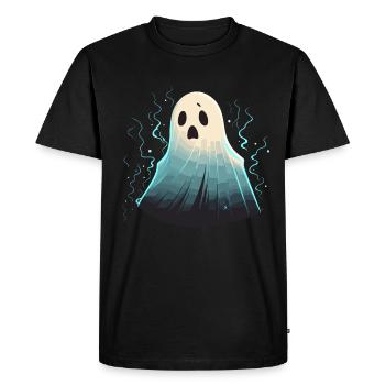 Malheureux fantôme - T-shirt Premium bio Homme - noir - Devant - Nico (187cm)