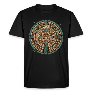 Inca, Aztèque, Pièce maya, Symbole, Œuvre d’art - T-shirt Premium bio Homme - noir - Devant - Nico (187cm)