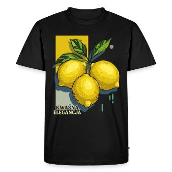 Élégance aigre - T-shirt Premium bio Homme - noir - Devant - Nico (187cm)