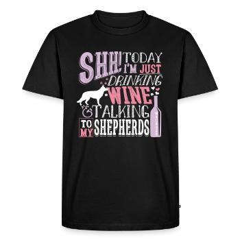 VIN SHH GSD - T-shirt Premium bio Homme - noir - Devant - Nico (187cm)