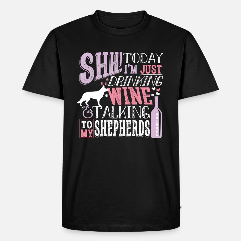 SHH GSD Wein - Männer Premium Bio T-Shirt - Schwarz