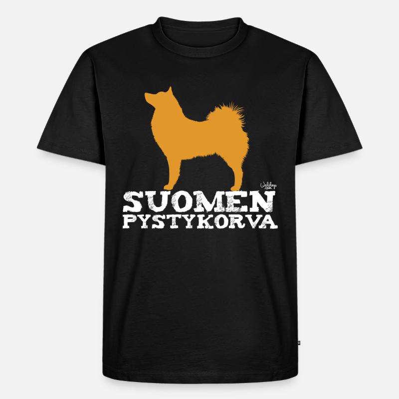 Finnish Spitz - Männer Premium Bio T-Shirt - Schwarz