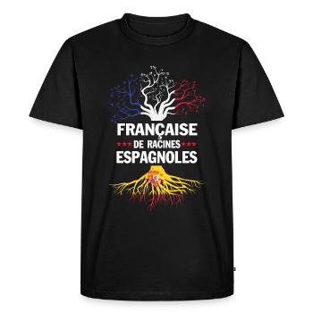 Française de racines espagnoles - T-shirt Premium bio Homme - noir - Devant - Nico (187cm)