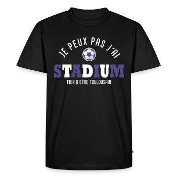 football toulouse Je peux pas j' ai stadium - T-shirt Premium bio Homme - noir - Devant - Nico (187cm)