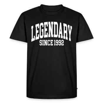 Legendary since 1992 - Men's Premium Organic T-Shirt - black - Front - Nico (187cm)