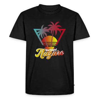Nazare Surf Paradise Portugal - T-shirt Premium bio Homme - noir - Devant - Nico (187cm)