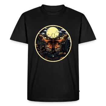 Insecte papillon papillon de nuit la nuit - T-shirt Premium bio Homme - noir - Devant - Nico (187cm)