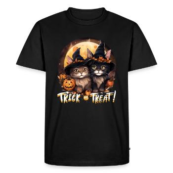 Halloween Trick ou Treat Chats mignons Bébé - T-shirt Premium bio Homme - noir - Devant - Nico (187cm)