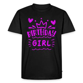 Anniversaire Fille Idée cadeau Fille Anniversaire - T-shirt Premium bio Homme - noir - Devant - Nico (187cm)