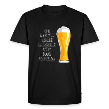 Woiza Weizen Spruch Schwabe Sprüche Schwäbisch - T-shirt Premium bio Homme - noir - Devant - Nico (187cm)