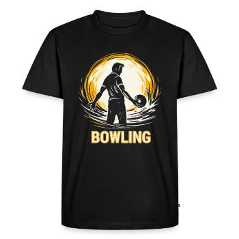 Bowler Bowling Sport Strike Pièce de Rechange - T-shirt Premium bio Homme - noir - Devant - Nico (187cm)