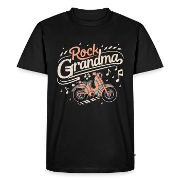 Rock Grandma Grandma Grandma Granny Music Lover - Men's Premium Organic T-Shirt - black - Front - Nico (187cm)
