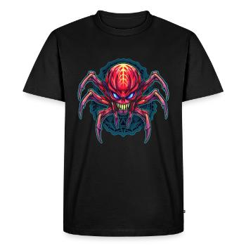 Arachnides de conception d’araignée abstraite colorée - T-shirt Premium bio Homme - noir - Devant - Nico (187cm)