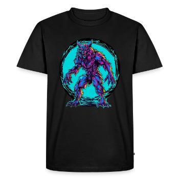 Werewolf Halloween Wolf Wolf Pack - Men's Premium Organic T-Shirt - black - Front - Nico (187cm)