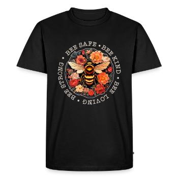 Bee Art Beekeeper Bee Whisperer Saying Sayings - Men's Premium Organic T-Shirt - black - Front - Nico (187cm)