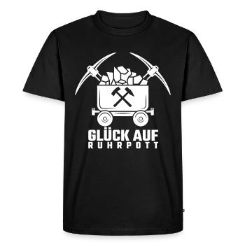 Chance de Ruhrpott sur les mineurs de l’extraction de l’histoire - T-shirt Premium bio Homme - noir - Devant - Nico (187cm)