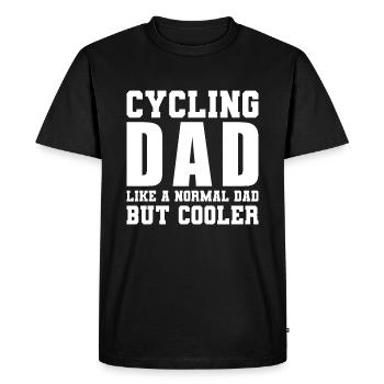 Bicycle Saying Dad Mountain Bike Cycling - Men's Premium Organic T-Shirt - black - Front - Nico (187cm)