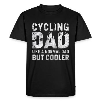 Bicycle Saying Dad Mountain Bike Cycling - Men's Premium Organic T-Shirt - black - Front - Nico (187cm)