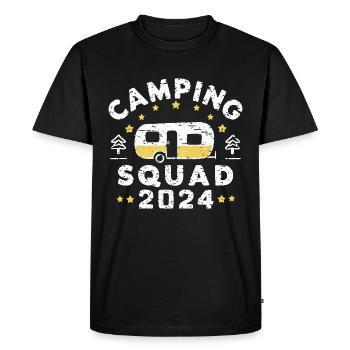 Camping Squad 2024 Caravane Camping - T-shirt Premium bio Homme - noir - Devant - Nico (187cm)