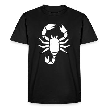 Abstrait Scorpion Zodiaque Art Animalier - T-shirt Premium bio Homme - noir - Devant - Nico (187cm)