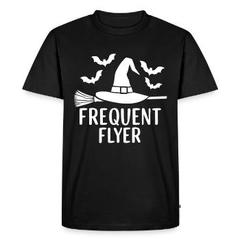 Citation de citation de Halloween Frequent Flyer - T-shirt Premium bio Homme - noir - Devant - Nico (187cm)