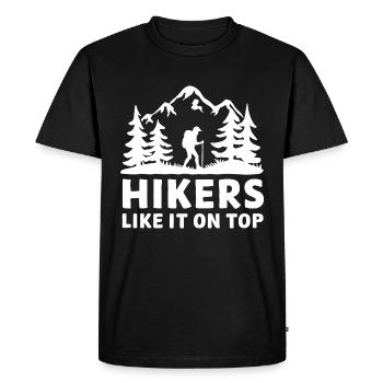 Randonneurs Amis de la nature Bergen Forest Outdoor - T-shirt Premium bio Homme - noir - Devant - Nico (187cm)