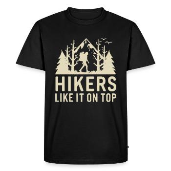 Randonneurs Amis de la nature Bergen Forest Outdoor - T-shirt Premium bio Homme - noir - Devant - Nico (187cm)