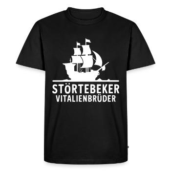 Störtebeker Störtebecker Victual Brothers Pirates - Men's Premium Organic T-Shirt - black - Front - Nico (187cm)