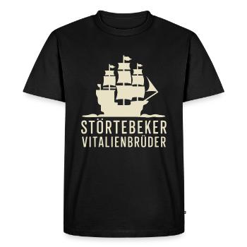 Störtebeker Störtebecker Victual Brothers Pirates - Men's Premium Organic T-Shirt - black - Front - Nico (187cm)