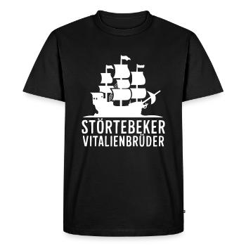 Störtebeker Störtebecker Victual Brothers Pirates - Men's Premium Organic T-Shirt - black - Front - Nico (187cm)