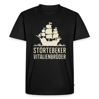Störtebeker Störtebecker Victual Brothers Pirates - Men's Premium Organic T-Shirt - black - Front - Nico (187cm)