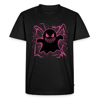 fantôme Halloween fantômes motif effrayant - T-shirt Premium bio Homme - noir - Devant - Nico (187cm)