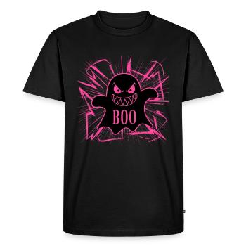 fantôme Halloween fantômes motif effrayant - T-shirt Premium bio Homme - noir - Devant - Nico (187cm)
