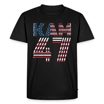 Kam 47 Kamala Harris President USA America 2024 - Men's Premium Organic T-Shirt - black - Front - Nico (187cm)