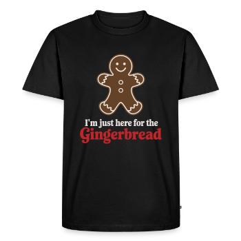 Gingerbread Gingerbread Man Gingerbread Christmas - Men's Premium Organic T-Shirt - black - Front - Nico (187cm)