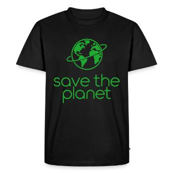 Militants écologistes de Save the Planet Earth - T-shirt Premium bio Homme - noir - Devant - Nico (187cm)