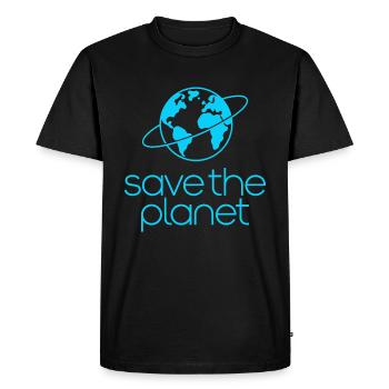 Militants écologistes de Save the Planet Earth - T-shirt Premium bio Homme - noir - Devant - Nico (187cm)