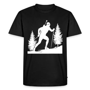 Biathlon Biathlete Winter Sports - Men's Premium Organic T-Shirt - black - Front - Nico (187cm)