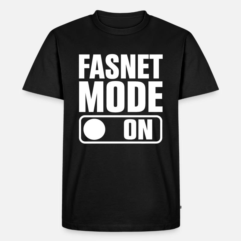 Fasnet Mode On - Männer Premium Bio T-Shirt - Schwarz