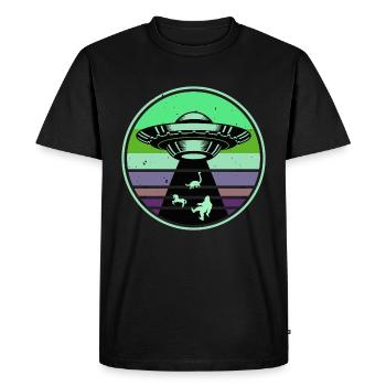 OVNI Bigfoot Nessie Licorne - T-shirt Premium bio Homme - noir - Devant - Nico (187cm)