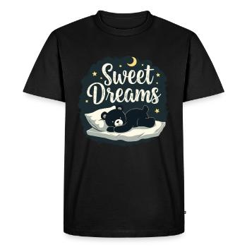 Teddy Bear Sweet Dreams Chemise de nuit officielle - T-shirt Premium bio Homme - noir - Devant - Nico (187cm)