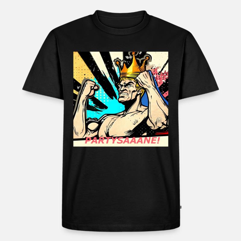 PARTYsane! - Männer Premium Bio T-Shirt - Schwarz