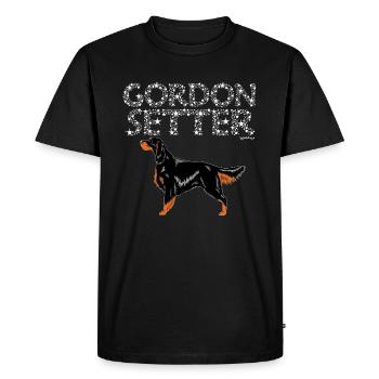 Gordon Setter Bling - T-shirt Premium bio Homme - noir - Devant - Nico (187cm)